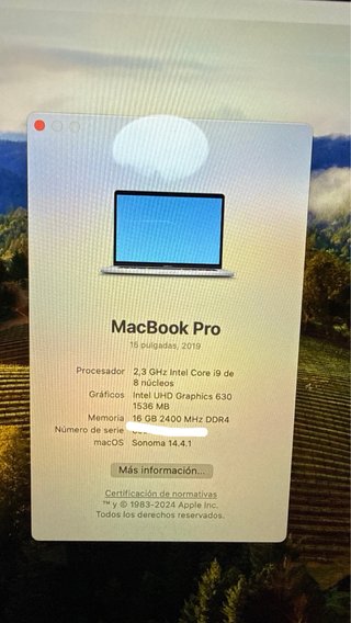 MacBook Pro 15 2019 i9 16GB RAM