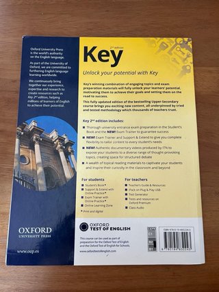KEY libro ingles 1ro de bachillerato