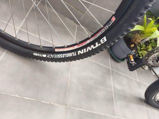 Bicicleta Montaña Decathlon Roja/Blanca