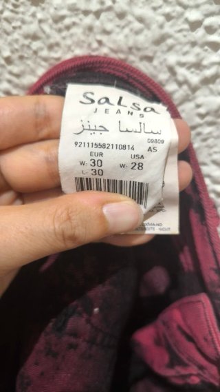 Pantalón Salsa Push Up Rojo y negro