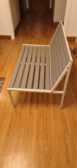 Silla 2 plazas Ikea Jolpen gris/blanco