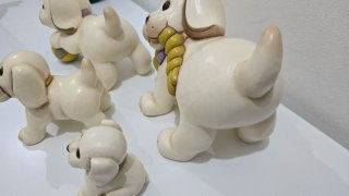 Set 4 Cagnolini Thun in ceramica