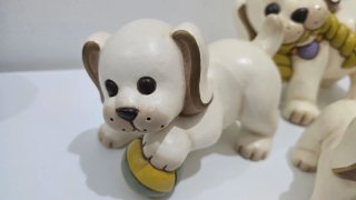 Set 4 Cagnolini Thun in ceramica