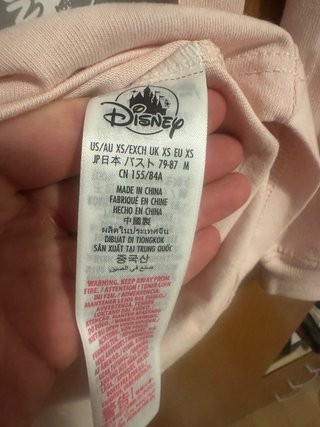 Camiseta Disney World Rosa Talla M