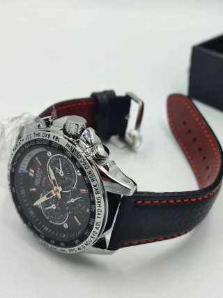 Reloj Megir Cronógrafo Hombre Negro/Plata