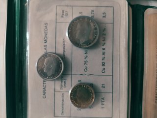 5 CARTERAS FNMT MONEDAS 1975 *77