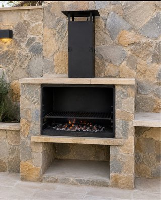 Barbacoa metalica para empotrar en obra