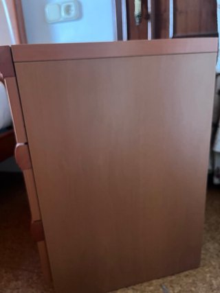 2 Cómoda de madera con 3 cajones