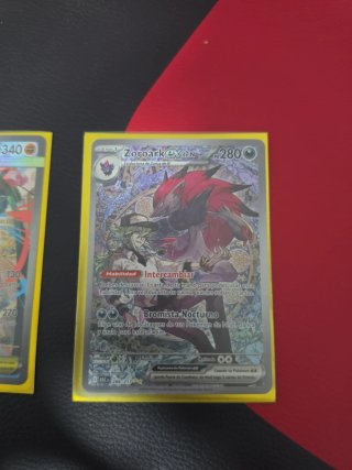 Cartas Pokémon Mega-Lucario EX y Zoroark-EX