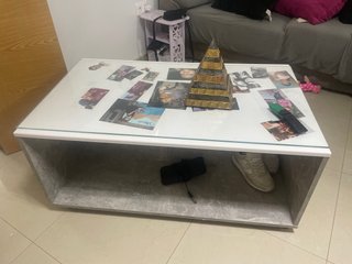 Conjunto Muebles Salón Blanco y Gris