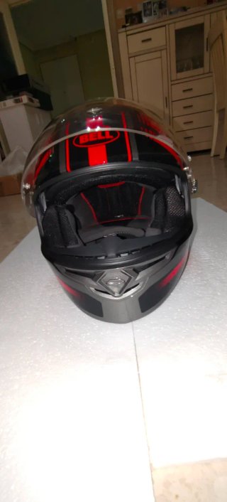 Casco Bell Moto Rojo/Negro + Accesorios