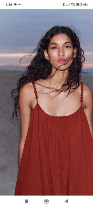 Vestido largo Zara rojo