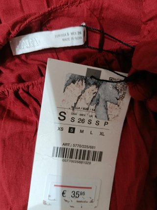 Vestido largo Zara rojo