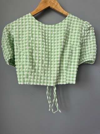 Conjunto cuadros vichy Bershka verde