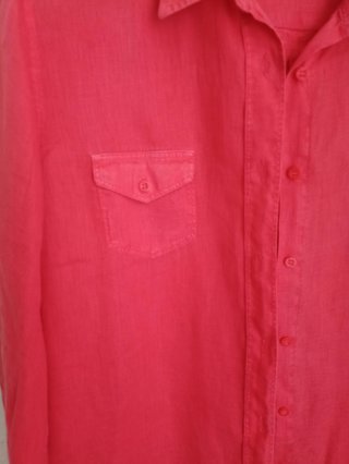 Camisa Gant Lino Roja