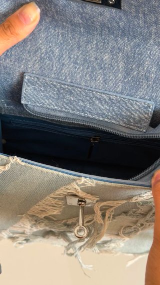 Mala Mulher Ganga Denim Tiracolo e Mão