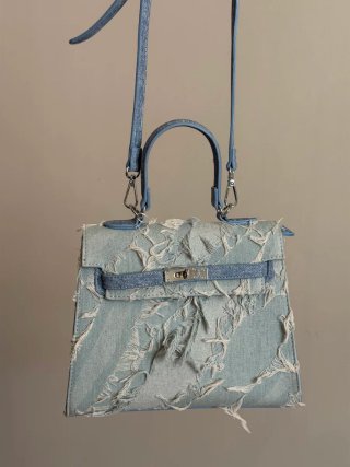 Mala Mulher Ganga Denim Tiracolo e Mão
