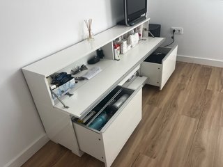 Muebles Salón Blanco Alto y Bajo