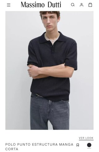 Polo Massimo Dutti punto manga corta Talla M