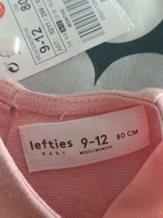 Vestido Lefties rosa 9-12 meses