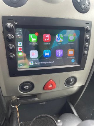 Rádio Renault Megane 2 Android 14 + GPS + Carplay