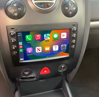 Rádio Renault Megane 2 Android 14 + GPS + Carplay