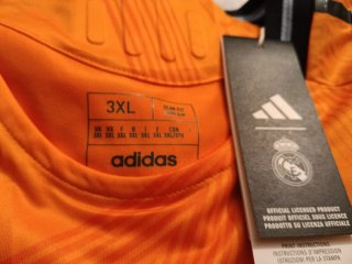 Camiseta Real Madrid Oficial 3XL Naranja