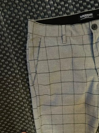 Pantalones de cuadros grises TM