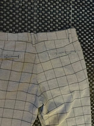 Pantalones de cuadros grises TM