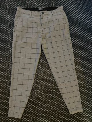 Pantalones de cuadros grises TM