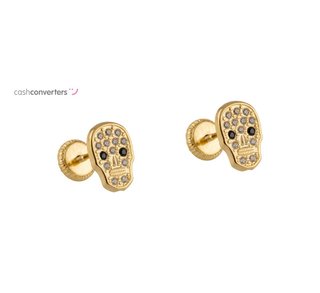 pendientes oro 18k con piedra con circonita