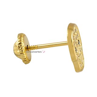 pendientes oro 18k con piedra con circonita