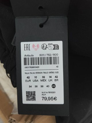Pantalón doble capa 42' Massimo Dutti