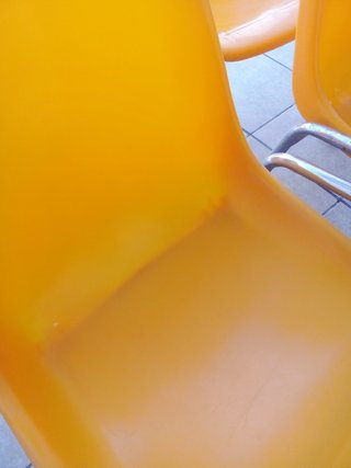 Lote 6 Sillas Terraza Vintage Apilables Naranja