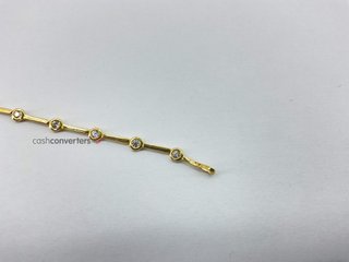 pulsera oro 18k con piedra con circonita