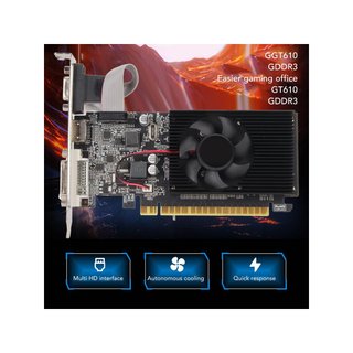 Goshyda GT610 1G Tarjeta gráfica para juegos con