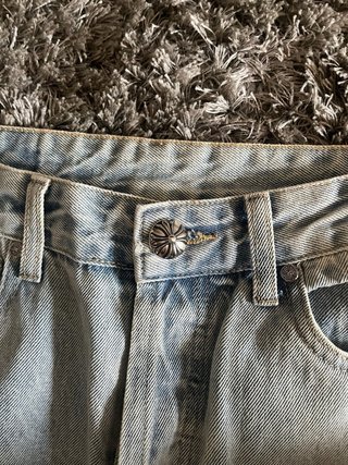 Jeans CHROME HEARTS azzurro con Croci in Pelle