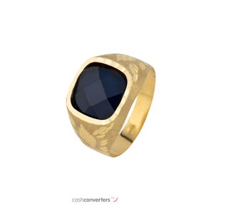 sello oro 18k con piedra con espinela