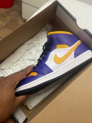 Air Jordan 1 Mid Nuevas Morado/Naranja