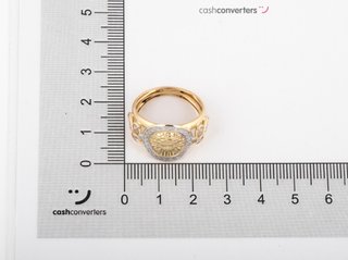 anillo oro 18k con piedra con circonita