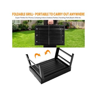 Uten Parrilla plegable carbón para acampar