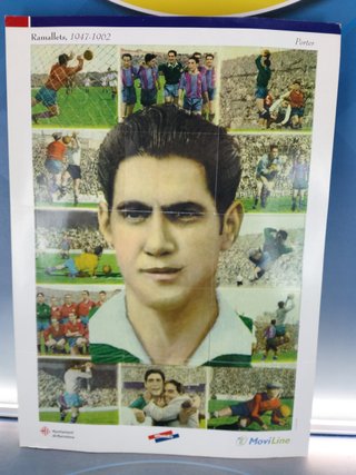 F.C.B. 10 Láminas troqueladas, cromos de jugadores de todos los tiempos.