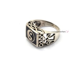 sello plata 925mm con piedra con onix