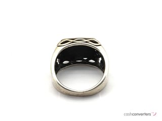 sello plata 925mm con piedra con onix
