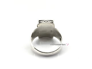 sello plata 925mm con piedra con onix