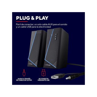 Trust Gaming GXT 609 Zoxa altavoces potentes RGB