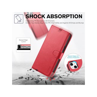 TUCCH Custodia in pelle per iPhone 14 Plus con supporto