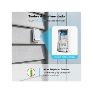 TECKNET Timbre inalámbrico enchufable impermeable