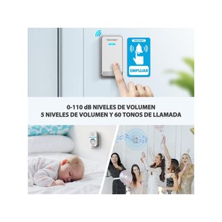 TECKNET Timbre inalámbrico enchufable impermeable