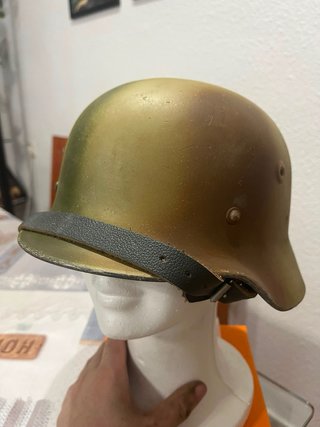 Casco M40 Alemán Camuflaje Normandía WWII